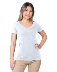 5875 Bayside Ladies' Fine Jersey V-Neck T-Shirt