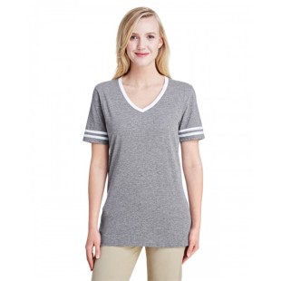 Jerzees Ladies' TRI-BLEND Varsity V-Neck T-Shirt