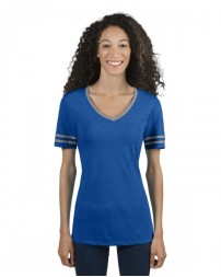 Jerzees Ladies' TRI-BLEND Varsity V-Neck T-Shirt