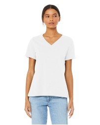 Bella + Canvas Ladies' Relaxed Heather CVC Jersey V-Neck T-Shirt