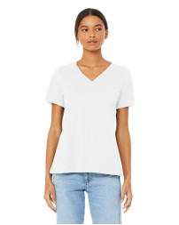 6405CVC Bella + Canvas Ladies' Relaxed Heather CVC Jersey V-Neck T-Shirt