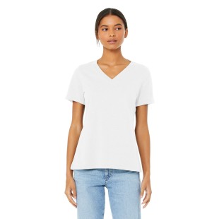 Bella + Canvas Ladies' Relaxed Heather CVC Jersey V-Neck T-Shirt