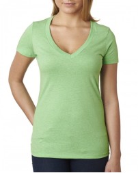 Next Level Apparel Ladies' CVC Deep V-Neck T-Shirt