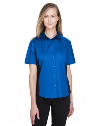 77042 North End Ladies' Fuse Colorblock Twill Shirt