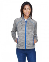 North End Ladies' Flux Melange Bonded Fleece Jacket