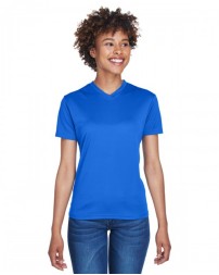 UltraClub Ladies' Cool & Dry Sport V-Neck T-Shirt