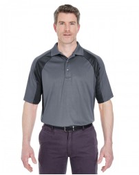 UltraClub Adult Cool & Dry Sport Performance Colorblock Interlock Polo