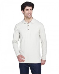 UltraClub Adult Long-Sleeve Classic Pique Polo