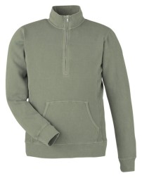 J America Unisex Pigment Dyed Fleece Quarter-Zip