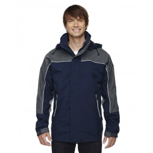 North End Adult 3-in-1 Seam-Sealed Mid-Length Jacket with Piping