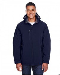 North End Men's Glacier Insulated Three-Layer Fleece Bonded Soft Shell Jacket with Detachable Hood
