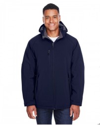 North End Men's Glacier Insulated Three-Layer Fleece Bonded Soft Shell Jacket with Detachable Hood