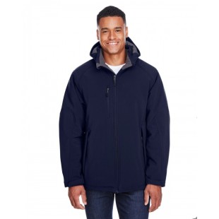 North End Men's Glacier Insulated Three-Layer Fleece Bonded Soft Shell Jacket with Detachable Hood