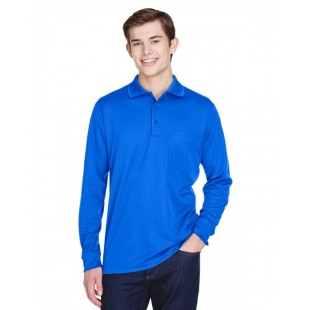 CORE365 Adult Pinnacle Performance Long-Sleeve Pique Polo with Pocket