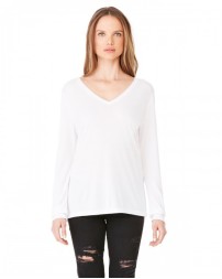 Bella + Canvas Ladies' Flowy Long-Sleeve V-Neck