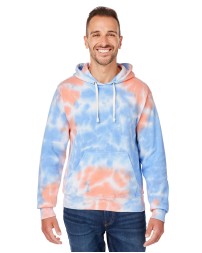 J America Adult Tie-Dye Pullover Hooded Sweatshirt