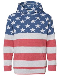 8880JA J America Youth Triblend Pullover Hooded Sweatshirt