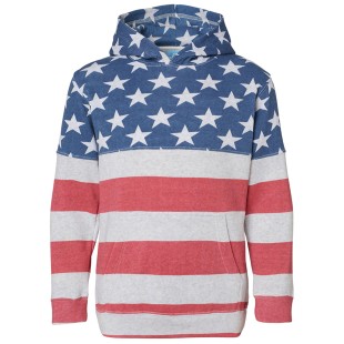 J America Youth Triblend Pullover Hooded Sweatshirt