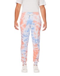 J America Adult Tie Dye Fleece Jogger