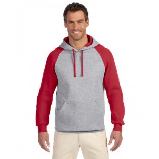 Jerzees Adult NuBlend Colorblock Raglan Pullover Hooded Sweatshirt