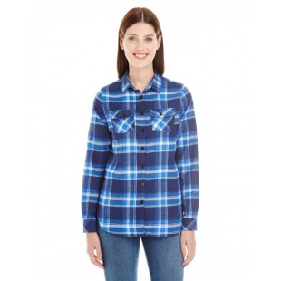 B5210 Burnside Ladies' Plaid Boyfriend Flannel Shirt