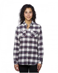 B5210 Burnside Ladies' Plaid Boyfriend Flannel Shirt