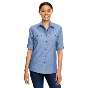 Burnside Ladies Chambray Woven Shirt