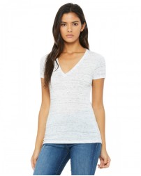 Bella + Canvas Ladies' Jersey Short-Sleeve Deep V-Neck T-Shirt