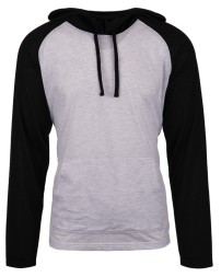 Burnside Adult Raglan Sleeve Striped Jersey Hooded T-Shirt