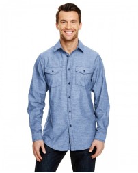 Burnside Mens Chambray Woven Shirt