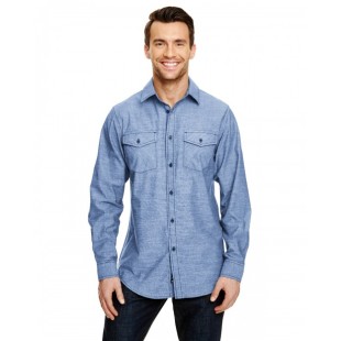 Burnside Mens Chambray Woven Shirt