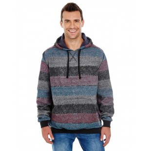 Burnside Men's Printed Stripe Marl Pullover