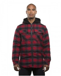 Burnside Men's Hooded Flannel Jacket