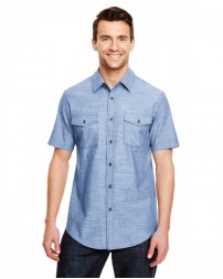 Burnside Mens Chambray Woven Shirt