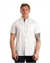 B9290 Burnside Men's Peached Poplin Short Sleeve Woven Shirt