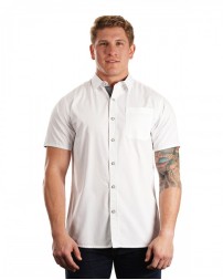 Burnside Men's Peached Poplin Short Sleeve Woven Shirt