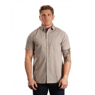 Burnside Men's Peached Poplin Short Sleeve Woven Shirt