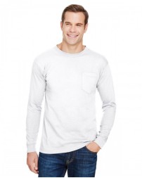 BA3055 Bayside Unisex Union-Made Long-Sleeve Pocket Crew T-Shirt