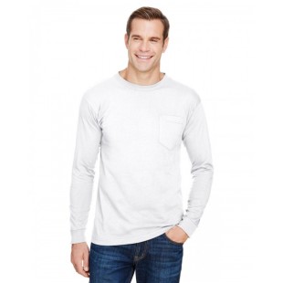 Bayside Unisex Union-Made Long-Sleeve Pocket Crew T-Shirt