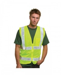 Bayside BA3785 Mesh Safety Vest - Lime - Wholesale Vests