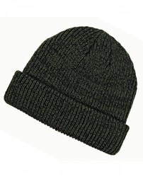 Big Accessories Ribbed Marled Beanie