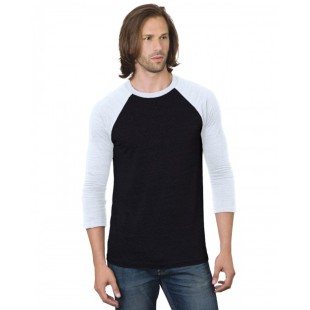 Bayside Unisex Three-Quarter Sleeve Raglan T-Shirt