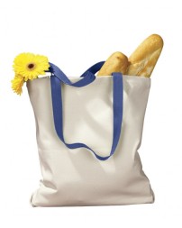 BAGedge Canvas Tote with Contrasting Handles