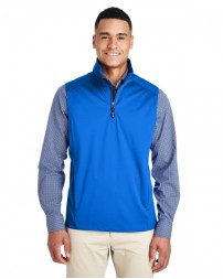 CORE365 Men's Techno Lite Three-Layer Knit Tech-Shell Quarter-Zip Vest