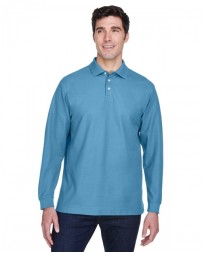 Devon & Jones Men's Pima Pique Long-Sleeve Polo