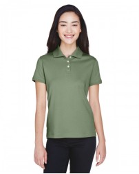 Devon & Jones Ladies' Solid Perfect Pima Interlock Polo