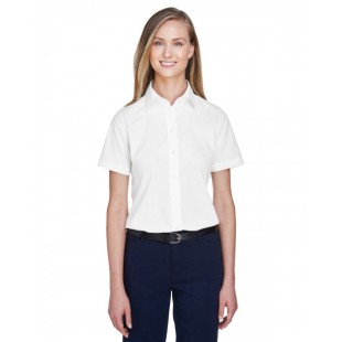 Devon & Jones Ladies' Crown Collection Solid Broadcloth Short-Sleeve Woven Shirt