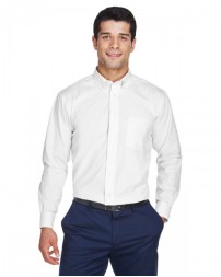 Devon & Jones Men's Crown Collection Solid Oxford Woven Shirt