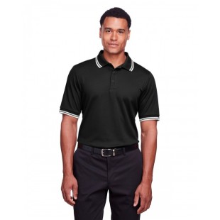 Devon & Jones CrownLux Performance Men's Plaited Tipped Polo