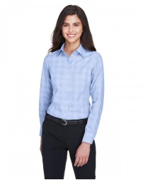 Devon & Jones Ladies' Crown Collection Glen Plaid Woven Shirt